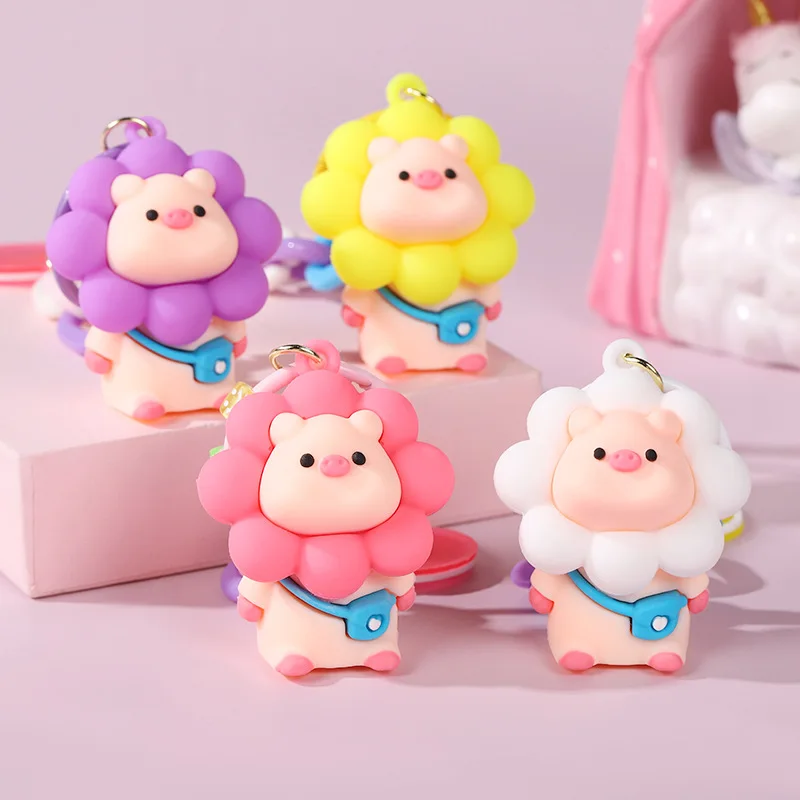 Cartoon Sunflower Piggy Keychain Pendant Soft Adhesive PVC Doll Small Gift Cute Car Bag Pendant
Cartoon Sunflower Piggy Keychain Pendant Soft Adhesive PVC Doll Small Gift Cute Car Bag Pendant