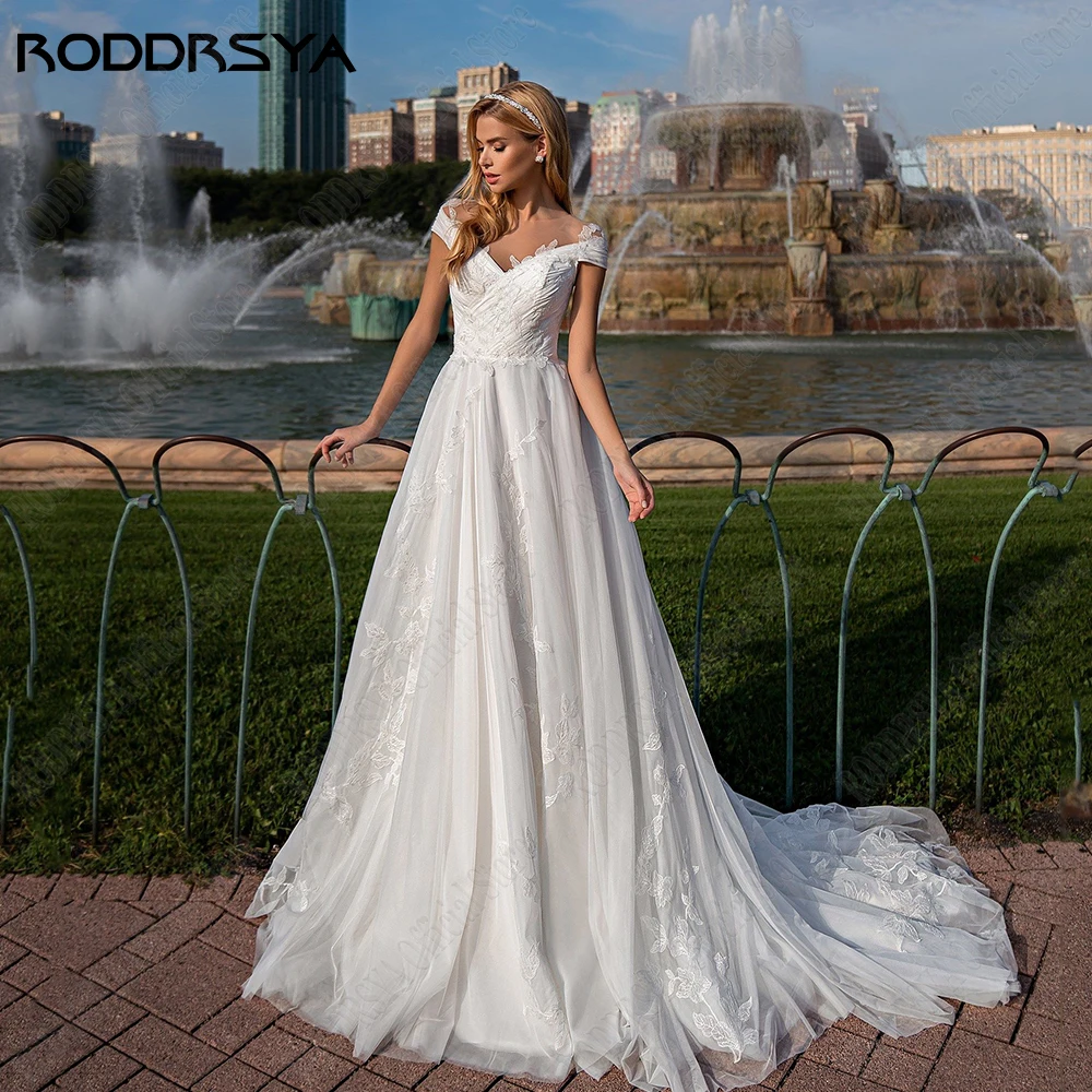 RODDRSYA Classic O-Neck Wedding Dresses Cap Sleeves Lace Applqiue Lace Applique Bride Gowns Tulle A-Line vestidos de boda 2023
RODDRSYA Classic O-Neck Wedding Dresses Cap Sleeves Lace Applqiue Lace Applique Bride Gowns Tulle A-Line vestidos de boda 2023