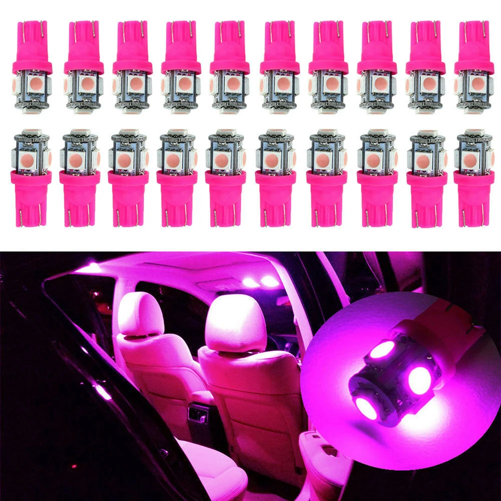 20x T10 5050 168 194 Pink 5SMD LED Interior Dome Map Reading Light Bulbs Car Accessories High-quality Interior Decorative Lights
20x T10 5050 168 194 Pink 5SMD LED Interior Dome Map Reading Light Bulbs Car Accessories High-quality Interior Decorative Lights