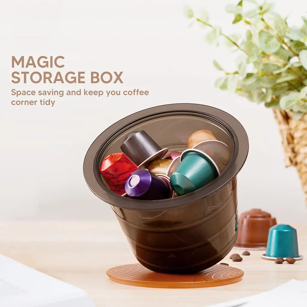 Vintage Coffee Capsule Holder, Rack, Stand Universal , Brown Container for Countertop
Vintage Coffee Capsule Holder, Rack, Stand Universal , Brown Container for Countertop