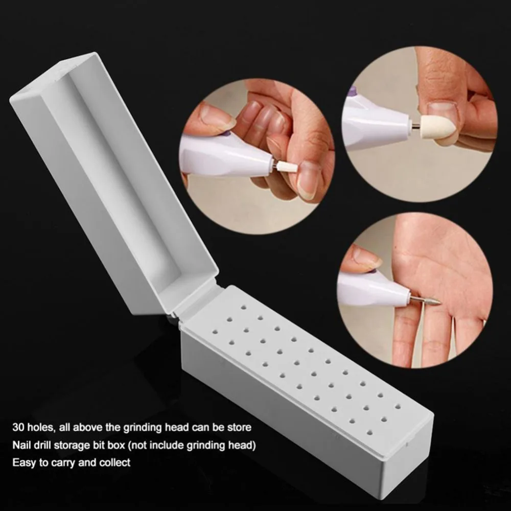 30 Holes Nail Art Drill Grinding Head Holder Storage Box Nail Drill Bits Set Container Rack Manicure Tool Nail Accessories
30 Holes Nail Art Drill Grinding Head Holder Storage Box Nail Drill Bits Set Container Rack Manicure Tool Nail Accessories