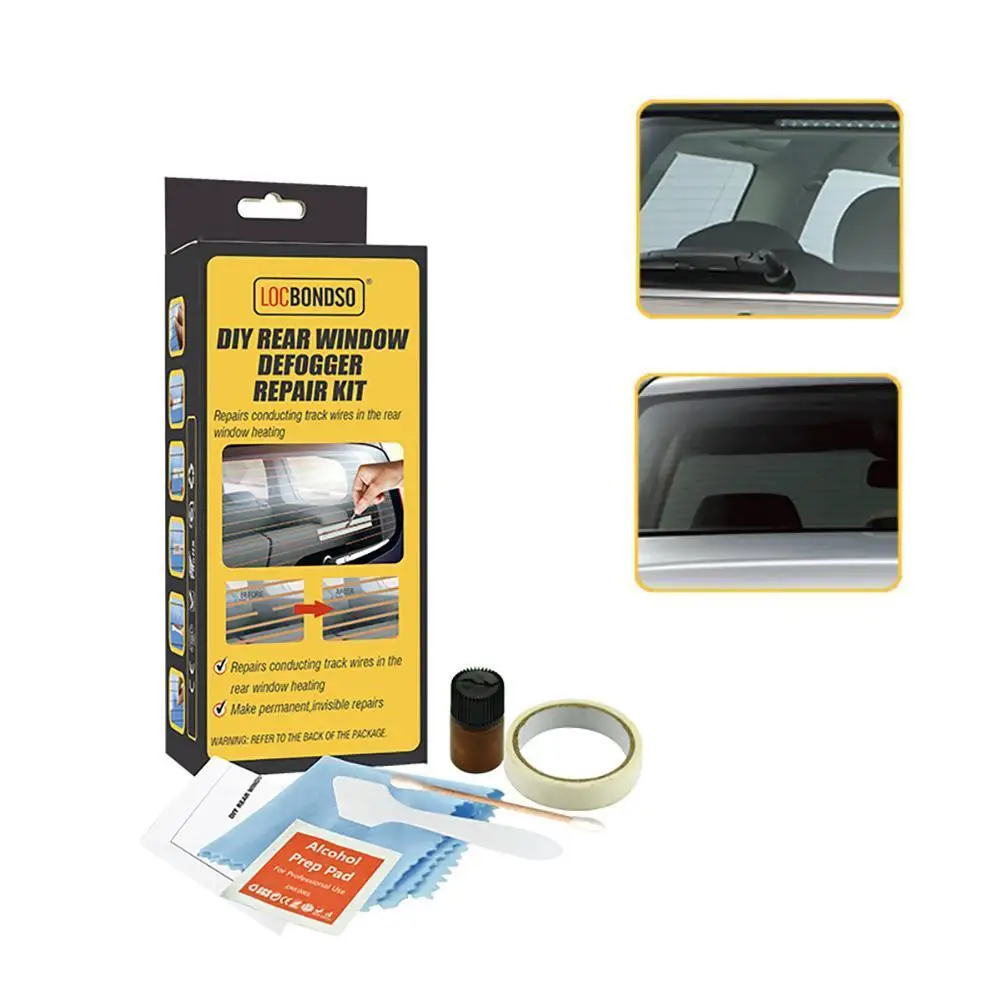

1set Car Rear Window Defogger Repair Kit DIY Quick Repair Scratched Broken Defroster Heater Grid Lines Auto Care Accessories Kit