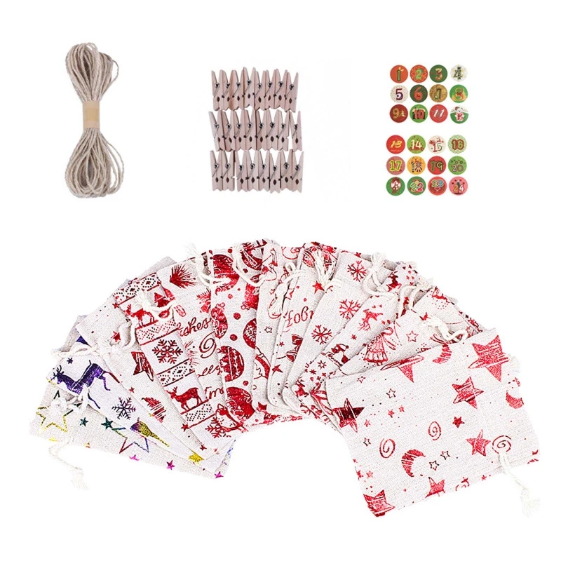 2023 New DIY Christmas Advent Calendar Gift Bag Set 1-24 Advent Number Stickers Kit
2023 New DIY Christmas Advent Calendar Gift Bag Set 1-24 Advent Number Stickers Kit