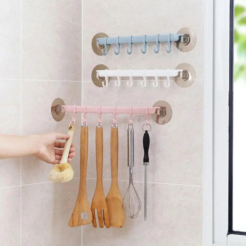 Creative Kitchen Strong Wall Hanging 6 Row Hooks Nail-free Seamless Hanger Bathroom Simple Household Viscose Hanger Hook
Creative Kitchen Strong Wall Hanging 6 Row Hooks Nail-free Seamless Hanger Bathroom Simple Household Viscose Hanger Hook