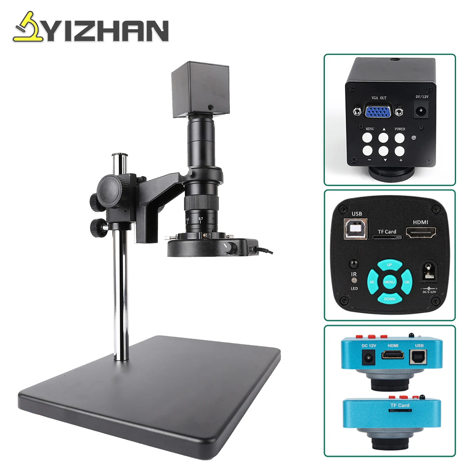 Цифровой микроскоп YIZHAN 4K HDMI VGA видеокамера USB микроскоп для пайки 180X зум с креплением объектива Улучшенный Большой кронштейн
Цифровой микроскоп YIZHAN 4K HDMI VGA видеокамера USB микроскоп для пайки 180X зум с креплением объектива Улучшенный Большой кронштейн