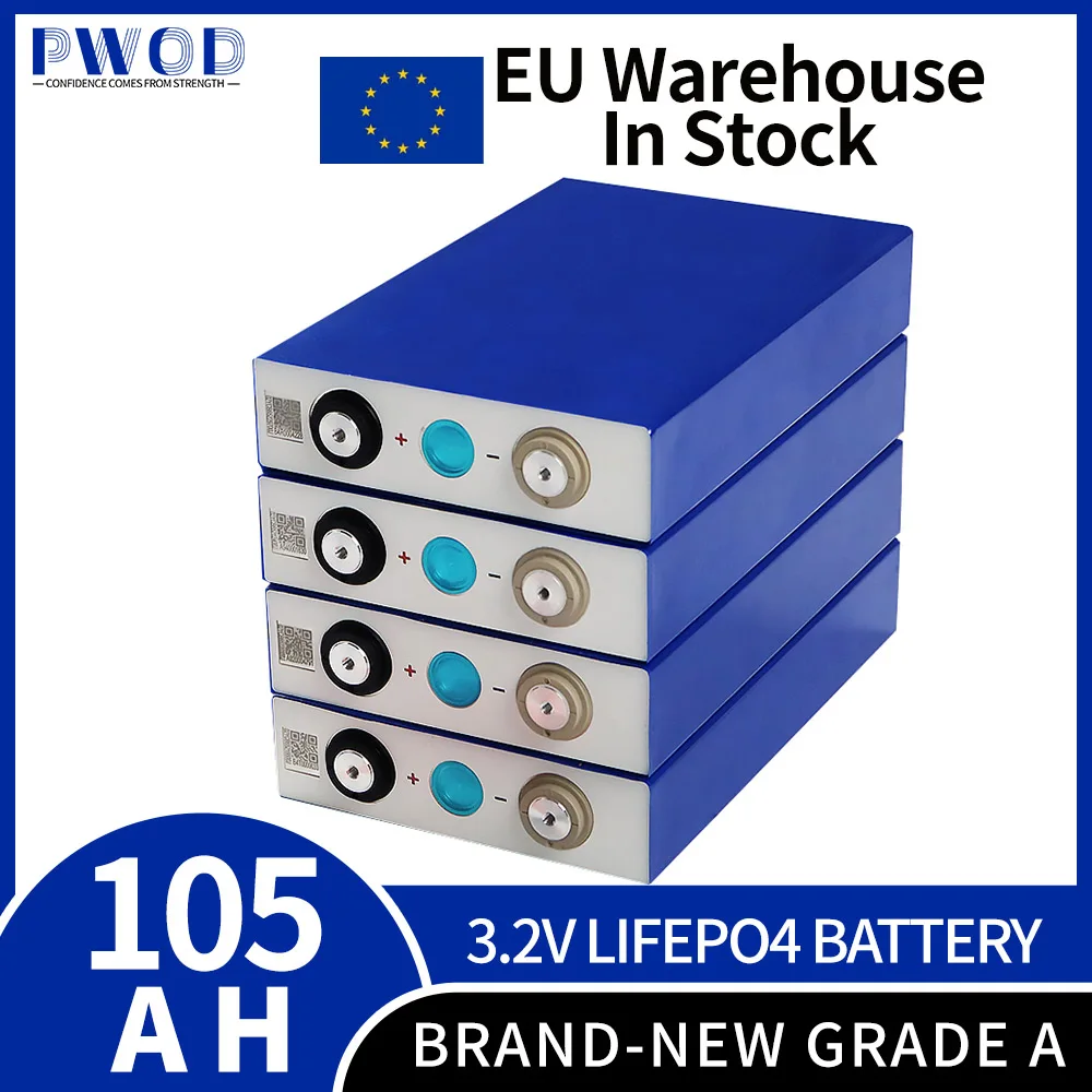 3.2V 105Ah Lithium iron phosphate Rechargeable Lifepo4 Battery12V 24V 48V Prismatic Cell For Solar Storage RV Car Vans
3.2V 105Ah Lithium iron phosphate Rechargeable Lifepo4 Battery12V 24V 48V Prismatic Cell For Solar Storage RV Car Vans