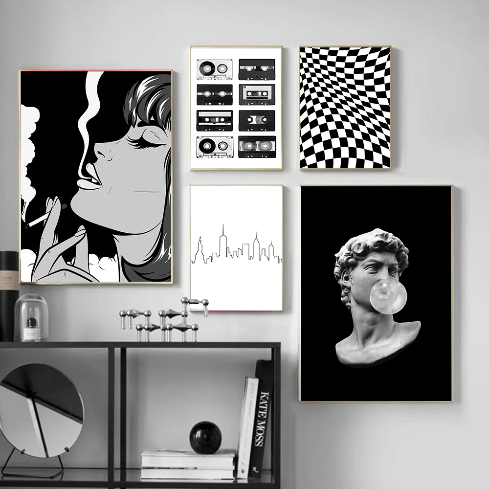 Black White Abstract Wavy Lines Pattern Wall Art Canvas Painting Music Tape Poster Art Prints Pictures for Living Home Decor
Black White Abstract Wavy Lines Pattern Wall Art Canvas Painting Music Tape Poster Art Prints Pictures for Living Home Decor
