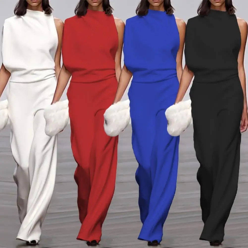 Fashion Women Evening Party Jumpsuit Office Ladies Elegant Solid Sleeveless Wide Leg Playsuits 2022 Spring Loose Ladies Overalls
Fashion Women Evening Party Jumpsuit Office Ladies Elegant Solid Sleeveless Wide Leg Playsuits 2022 Spring Loose Ladies Overalls