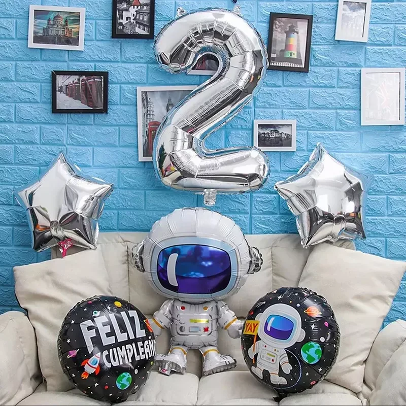 Outer space Theme Party Balloons Set with 32inch silver Foil Number Balloon Kids Boy 1 2 3th Happy Birthday Party Decor
Outer space Theme Party Balloons Set with 32inch silver Foil Number Balloon Kids Boy 1 2 3th Happy Birthday Party Decor