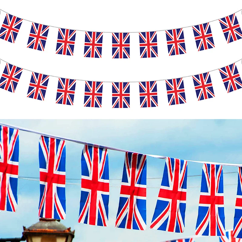 British Flag National Day Celebration Triangle String Bunting Banner 10M 30Flags Hanging Banner for Outdoor Party Decoration
British Flag National Day Celebration Triangle String Bunting Banner 10M 30Flags Hanging Banner for Outdoor Party Decoration