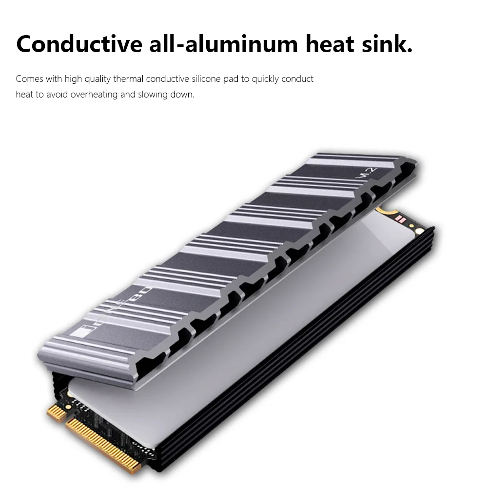 ALLOYSEED M.2-5 SSD NVMe Heat Sink Solid State Hard Disk Aluminum Heatsink with Thermal Pad PC Thermal Gasket for M2 2280 SSD
ALLOYSEED M.2-5 SSD NVMe Heat Sink Solid State Hard Disk Aluminum Heatsink with Thermal Pad PC Thermal Gasket for M2 2280 SSD