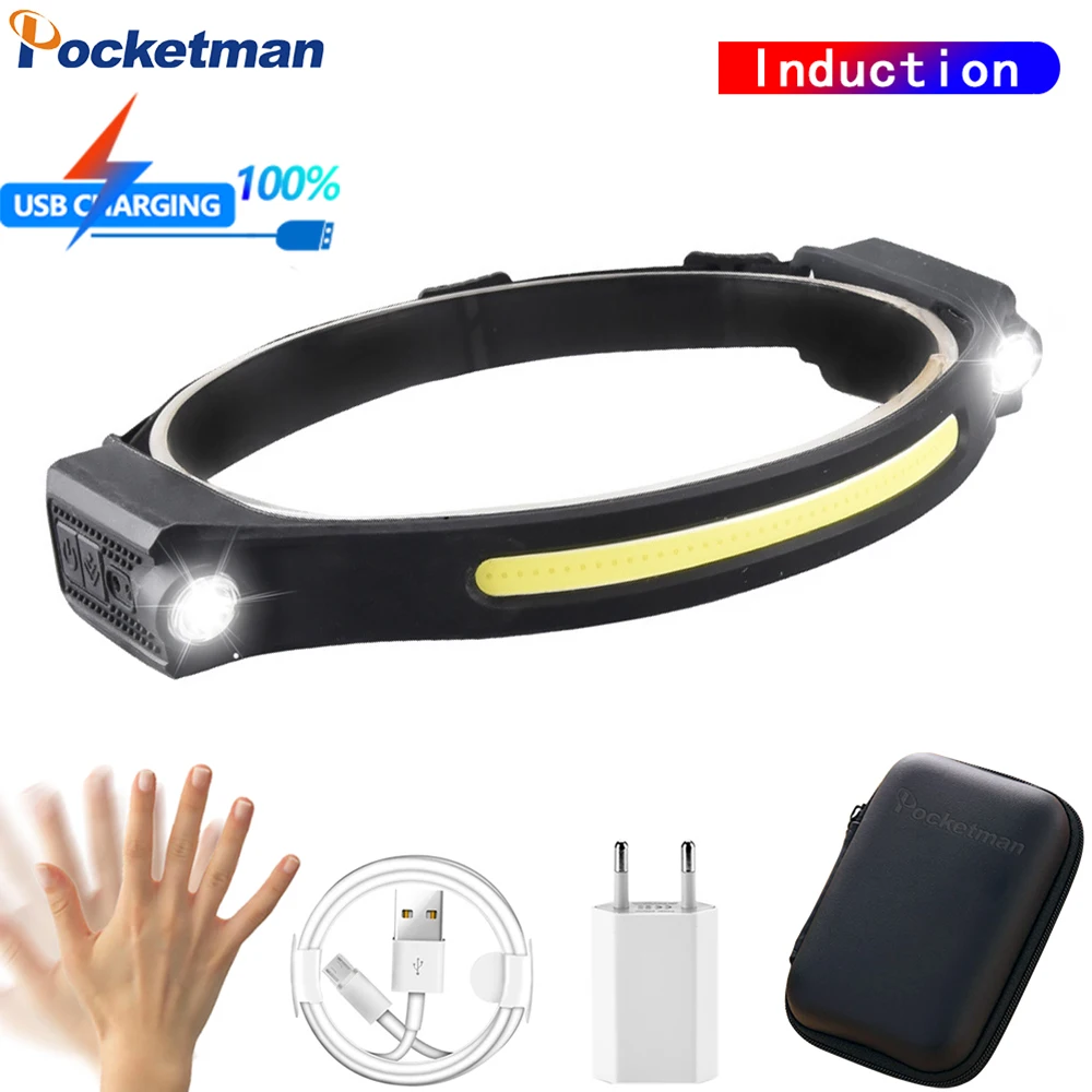 New Induction LED Headlamp Strong Light Waterproof Headlight USB Rechargeable Outdoor Head Lamp Motion Sensor Head Flashlight
New Induction LED Headlamp Strong Light Waterproof Headlight USB Rechargeable Outdoor Head Lamp Motion Sensor Head Flashlight