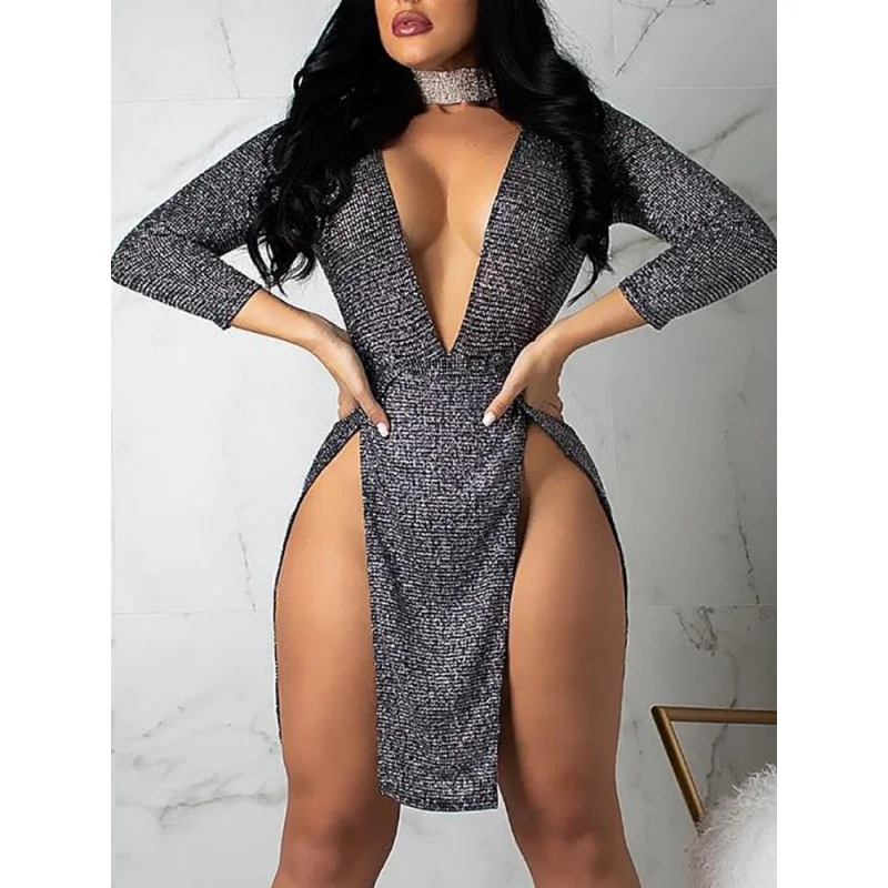 Cross-Border Spot2019European and American Sexy Nightclub Skirt Hot Sale Hot Film DeepVWomen's Sexy Split Dress
Cross-Border Spot2019European and American Sexy Nightclub Skirt Hot Sale Hot Film DeepVWomen's Sexy Split Dress