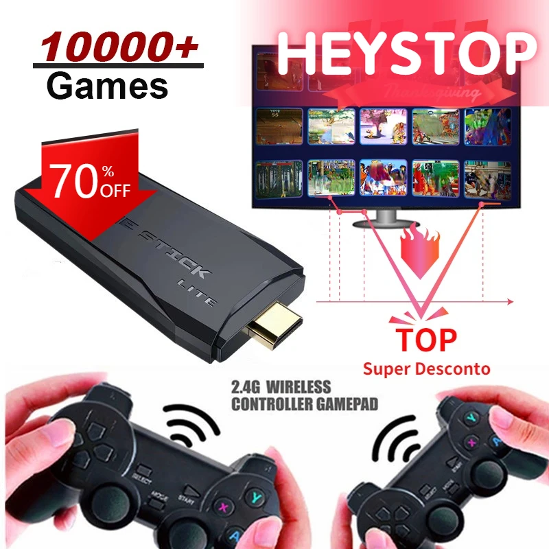 Консоль игровая портативная беспроводная со встроенными 10000 ретро-играми для PS1/GBA
Консоль игровая портативная беспроводная со встроенными 10000 ретро-играми для PS1/GBA