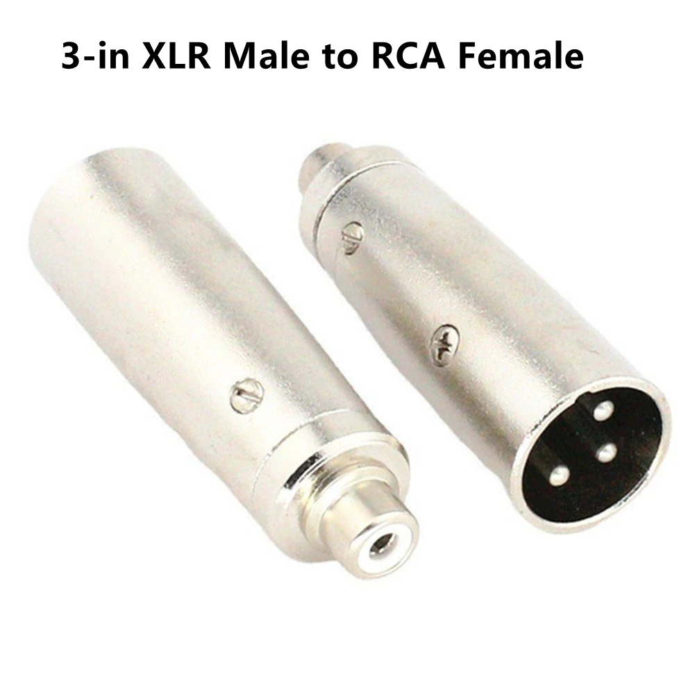 3 Pin XLR Plug Male To RCA Female Audio Cable Jack Connector Microphone Adapter Metal Construction With Nickel-plated Profession
3 Pin XLR Plug Male To RCA Female Audio Cable Jack Connector Microphone Adapter Metal Construction With Nickel-plated Profession