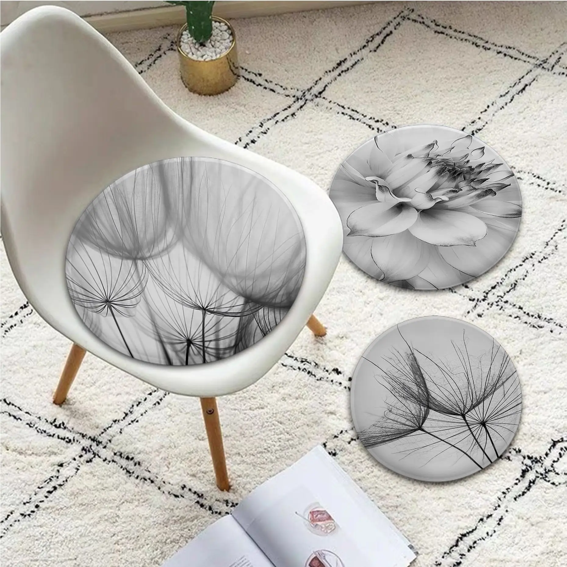 Black And White Flower Decorative Plush Cushion Home Back Cushion Soft Comfortable 50x50cm Chair Cushions
Black And White Flower Decorative Plush Cushion Home Back Cushion Soft Comfortable 50x50cm Chair Cushions
