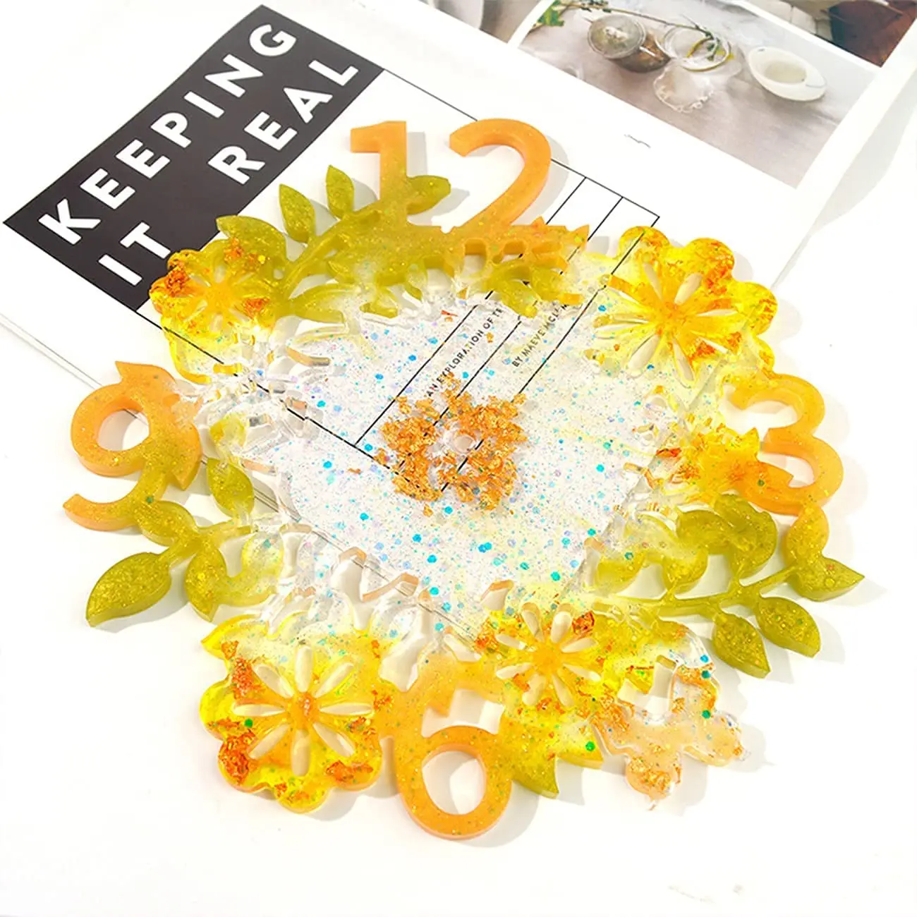 Wall Clock Mould Silicone Epoxy Resin Casting Arabic Numeral Clock Mold Homemade Time Tools Home Children's Room Decoration Supp
Wall Clock Mould Silicone Epoxy Resin Casting Arabic Numeral Clock Mold Homemade Time Tools Home Children's Room Decoration Supp