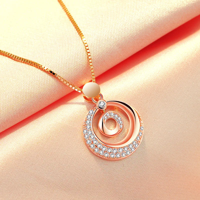 Necklace Women's S925 Sterling Silver Rose Gold Plated Clavicle Chain Simple and Light Luxury Fresh Colorful Silver Pendant 2022
Necklace Women's S925 Sterling Silver Rose Gold Plated Clavicle Chain Simple and Light Luxury Fresh Colorful Silver Pendant 2022