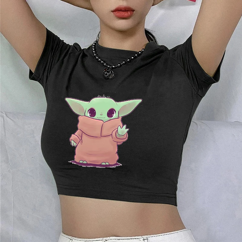 Disney The Mandalorian Grogu New Summer Kawaii Graphic Print O-neck Women Fashion T-shirt Crop Tops Anime 2022 Y2k Clothes Funny
Disney The Mandalorian Grogu New Summer Kawaii Graphic Print O-neck Women Fashion T-shirt Crop Tops Anime 2022 Y2k Clothes Funny