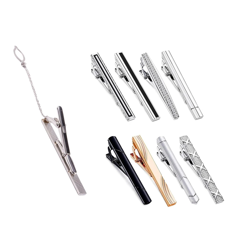 9 Pcs Tie Clips:8 Pcs Tie Clips Set For Men Tie Bar Clip Set For Regular Ties Necktie Wedding Business Clips & 1 Pcs Men Plain S
9 Pcs Tie Clips:8 Pcs Tie Clips Set For Men Tie Bar Clip Set For Regular Ties Necktie Wedding Business Clips & 1 Pcs Men Plain S