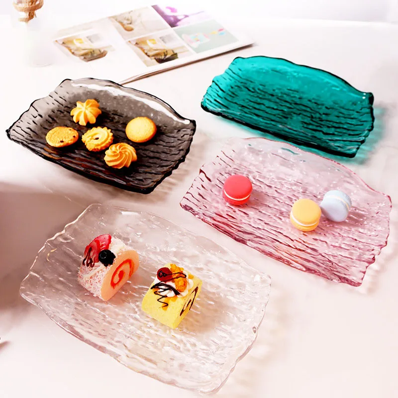 Japanese style bark pattern glass plate creative ins home fruit plate color crystal dessert plate glacier pattern dinner plate
Japanese style bark pattern glass plate creative ins home fruit plate color crystal dessert plate glacier pattern dinner plate