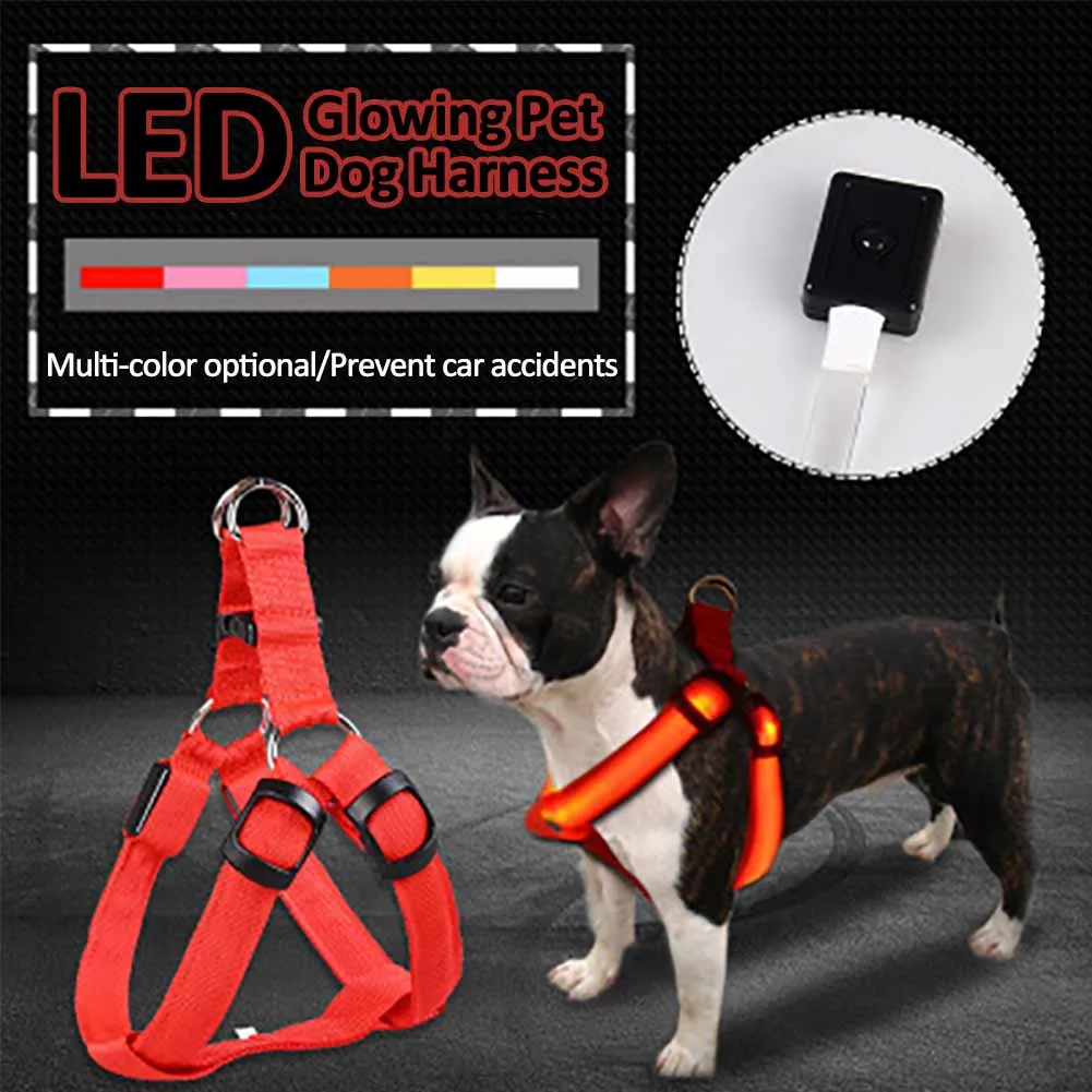 Pet LED Harness Dog Safety Flashing Light Harness LED Dog Harness Leash Rope Belt LED Dog Collar Chest Strap Vest Pet Supplies
Pet LED Harness Dog Safety Flashing Light Harness LED Dog Harness Leash Rope Belt LED Dog Collar Chest Strap Vest Pet Supplies
