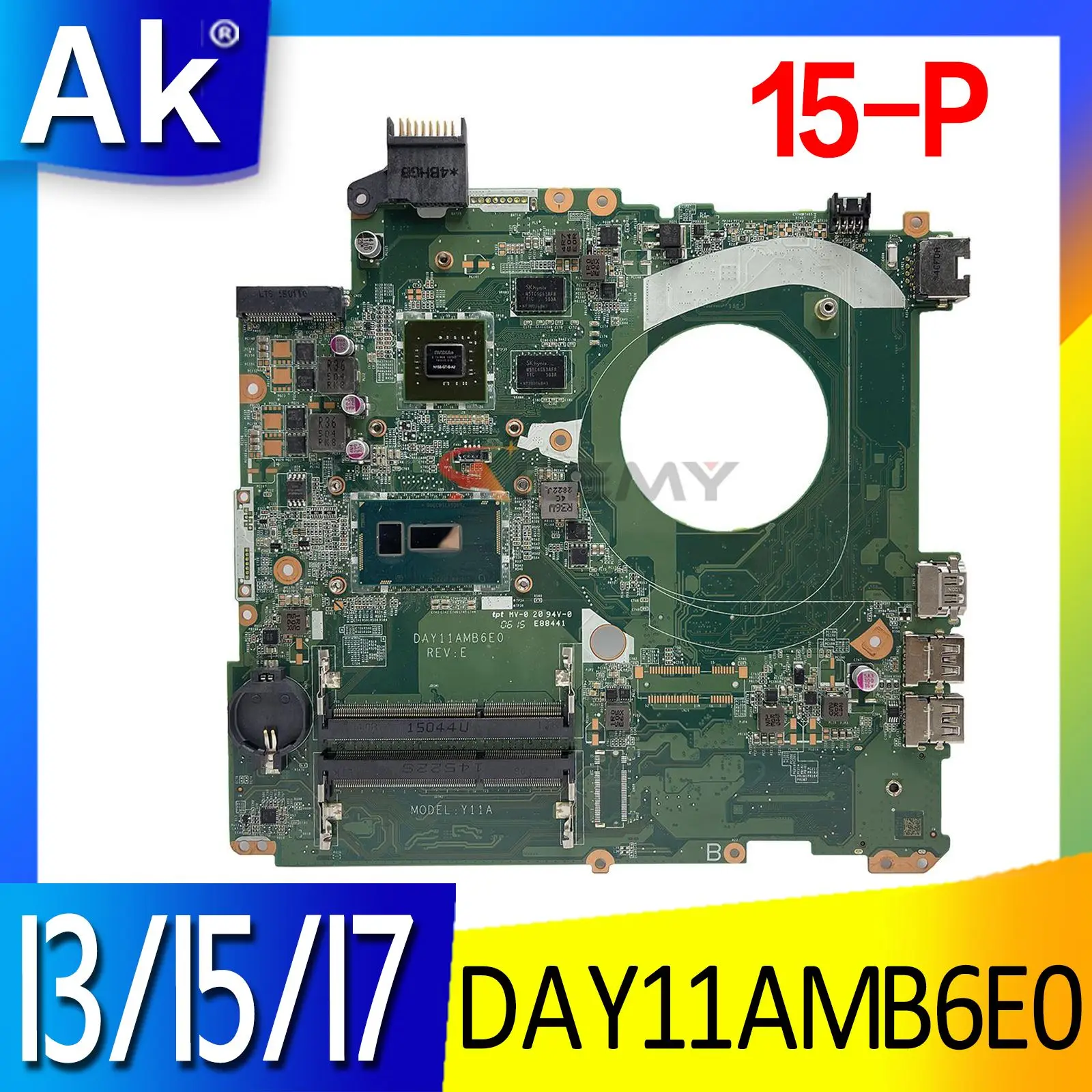 Материнская плата для ноутбука HP 15 p, материнская плата DAY11AMB6E0 i3 i5 i7 CPU DDR3 774772-001 763588-001 766472-001 794986-501
Материнская плата для ноутбука HP 15 p, материнская плата DAY11AMB6E0 i3 i5 i7 CPU DDR3 774772-001 763588-001 766472-001 794986-501