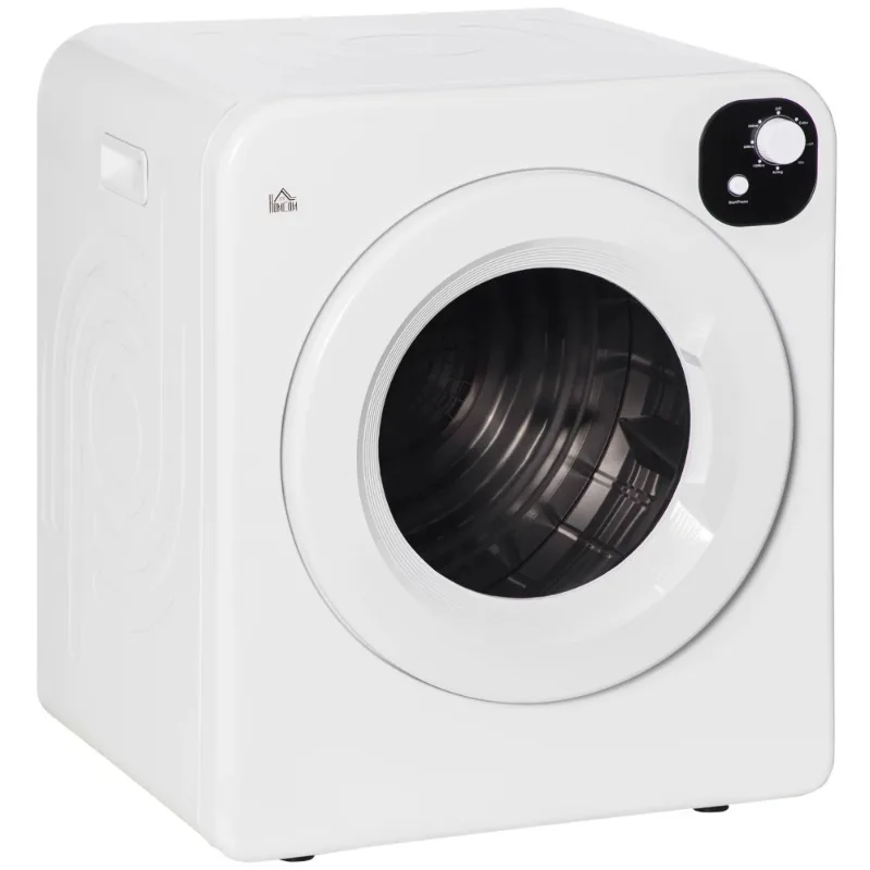 HOMCOM Compact Laundry Dryer Machine, 1300W, 3.22 Cu. Ft. Electric Automatic Portable Clothes Dryer with 7 Drying, White
HOMCOM Compact Laundry Dryer Machine, 1300W, 3.22 Cu. Ft. Electric Automatic Portable Clothes Dryer with 7 Drying, White