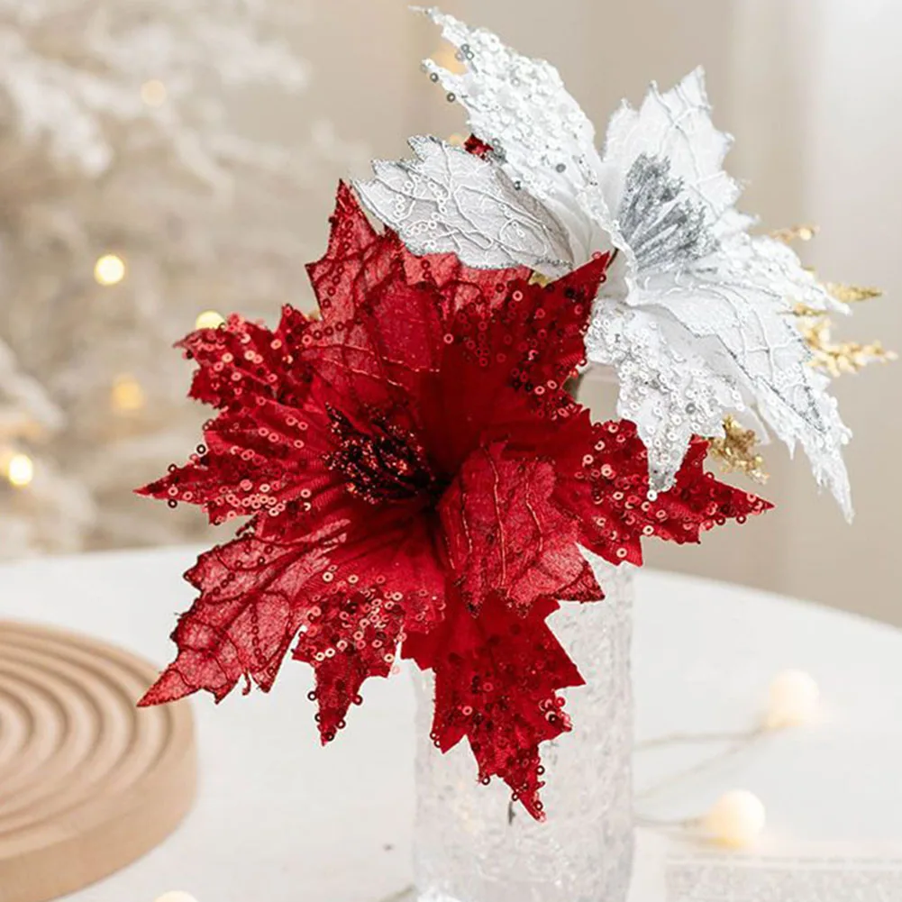 1PC 20cm Christmas Flower Sequin Velvet Glitter Artificial Flowers Xmas Tree Party Decoration Home Christmas Decor New Year Gift
1PC 20cm Christmas Flower Sequin Velvet Glitter Artificial Flowers Xmas Tree Party Decoration Home Christmas Decor New Year Gift