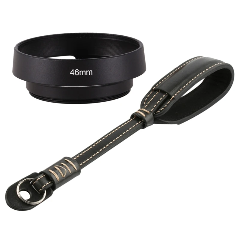2 Pcs Camera Accessories: 1 Pcs Black 46Mm Metal Lens Hood & 1 Pcs Camera Strap Pu Leather Camera Wrist Hand Strap Grip
2 Pcs Camera Accessories: 1 Pcs Black 46Mm Metal Lens Hood & 1 Pcs Camera Strap Pu Leather Camera Wrist Hand Strap Grip