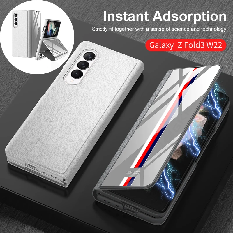 GKK кожаный чехол-книжка из закаленного стекла для Samsung Z Fold 3 5G роскошный противоударный жесткий чехол с рисунком для Samsung Z Fold3 5G Coque
GKK кожаный чехол-книжка из закаленного стекла для Samsung Z Fold 3 5G роскошный противоударный жесткий чехол с рисунком для Samsung Z Fold3 5G Coque