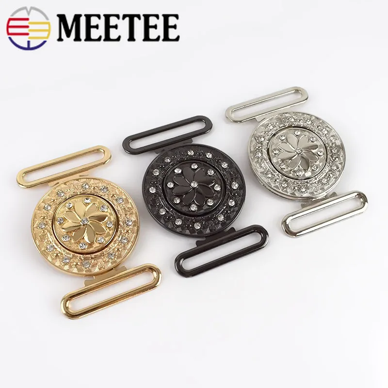 Meetee 2/4pc 4cm Metal Rhinestone Button Belt Buckles for Coat Garment Hooks DIY Clothes Bags Sewing Connection Buckle Accessory
Meetee 2/4pc 4cm Metal Rhinestone Button Belt Buckles for Coat Garment Hooks DIY Clothes Bags Sewing Connection Buckle Accessory