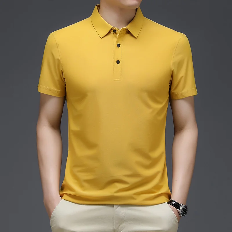 Short-sleeved POLO shirt men's fast dry clothes lead cool on clothes middle-aged men ice silk cotton breathable trend POLO shirt
Short-sleeved POLO shirt men's fast dry clothes lead cool on clothes middle-aged men ice silk cotton breathable trend POLO shirt