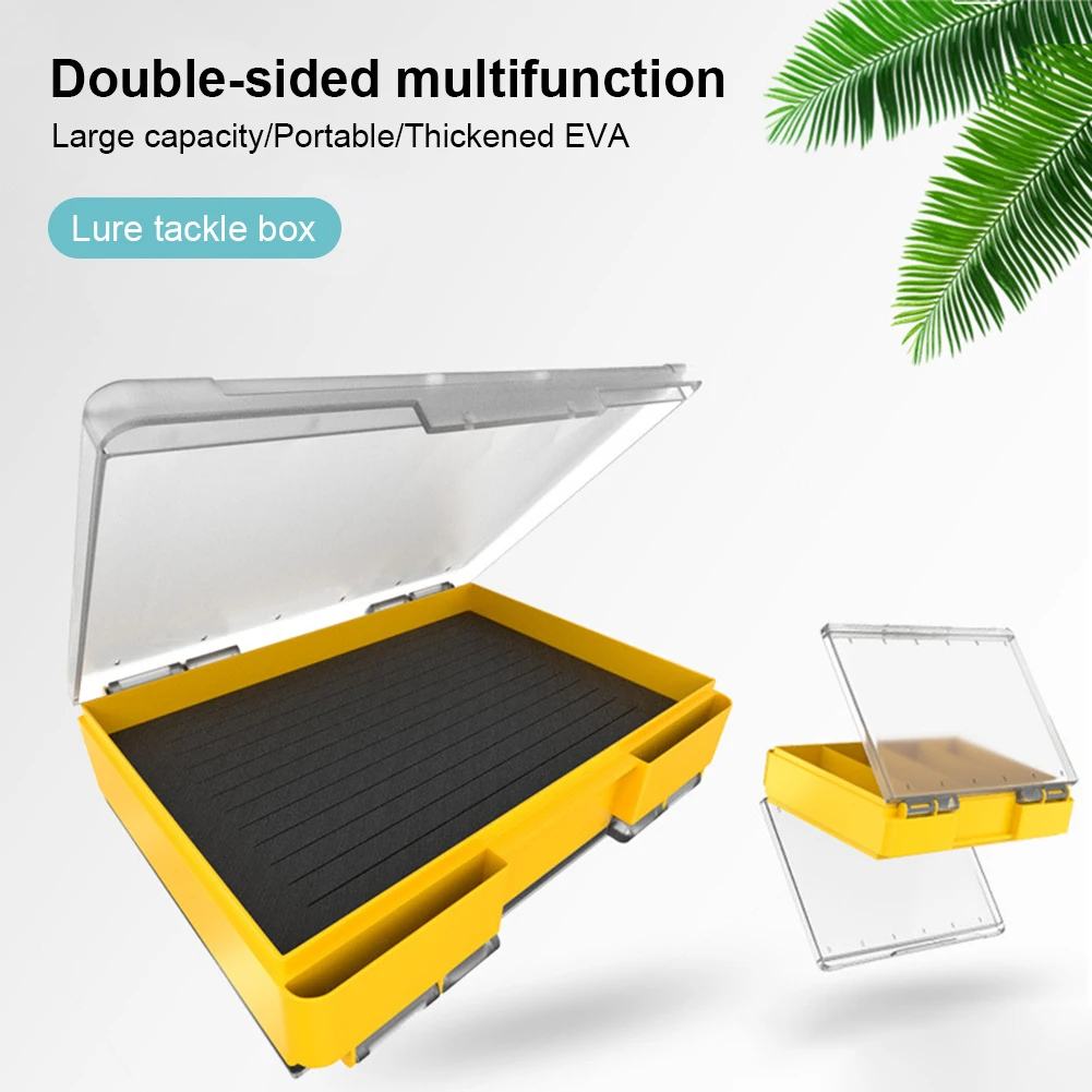 Double-sided Lure Box Fishing Accessories Tool Storage Box Folding Clear Lid Fishing Tackle Box for Sequin Lures Spoon Fish Hook
Double-sided Lure Box Fishing Accessories Tool Storage Box Folding Clear Lid Fishing Tackle Box for Sequin Lures Spoon Fish Hook