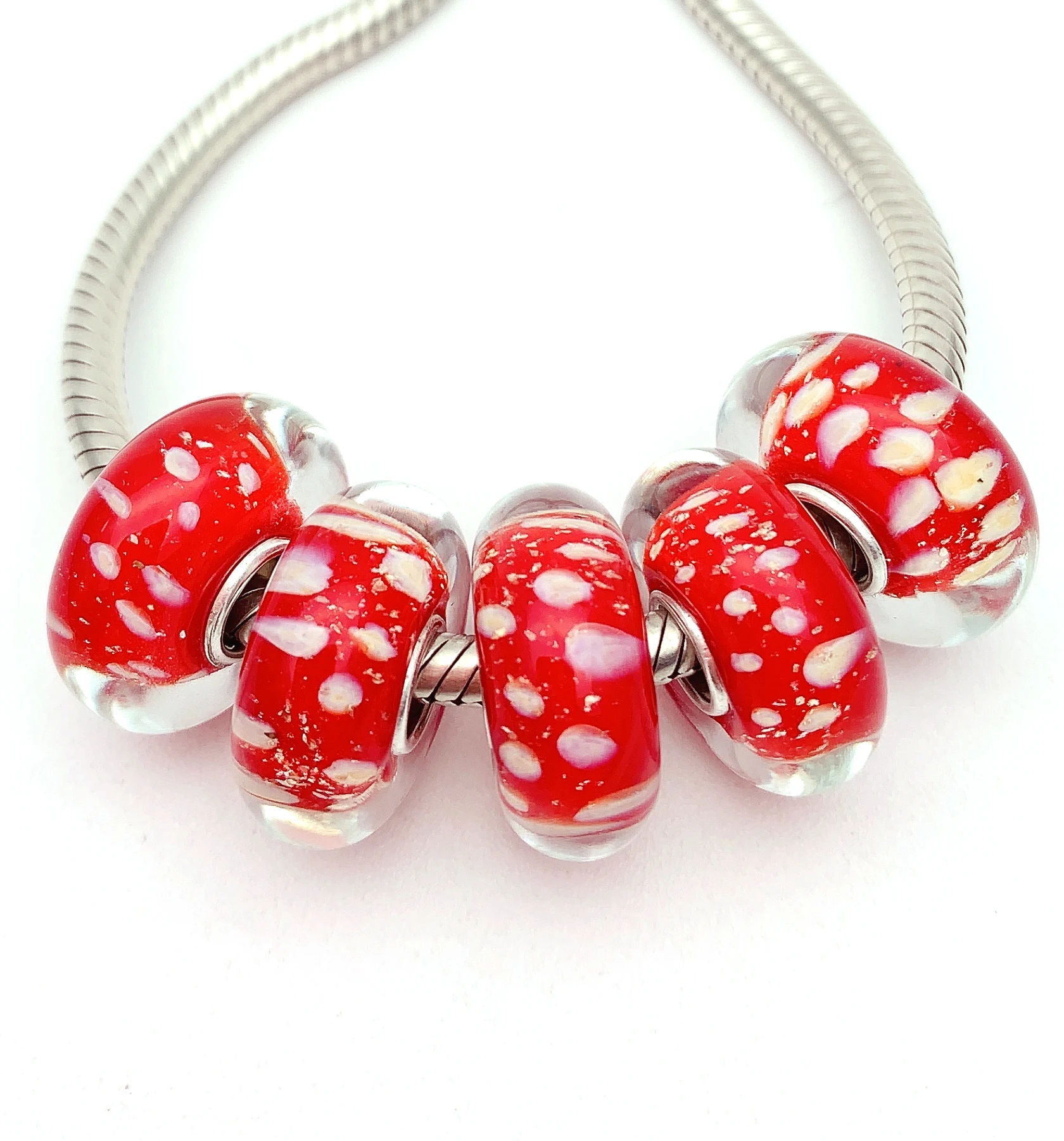 YG252 5X 100% Authenticity S925 Sterling Silver Beads Murano Glassbeads NEW Fit European Charms Bracelet Diy Jewelry Lampwork
YG252 5X 100% Authenticity S925 Sterling Silver Beads Murano Glassbeads NEW Fit European Charms Bracelet Diy Jewelry Lampwork