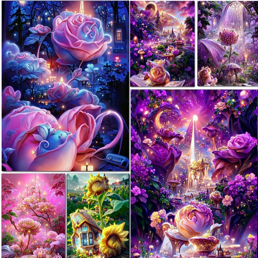 Rose Castle 5d diy Diamond Painting New Flower Castle Rhinestone Dream landscape Picture Diamond Embroidery Mosaic Cross Stitch
Rose Castle 5d diy Diamond Painting New Flower Castle Rhinestone Dream landscape Picture Diamond Embroidery Mosaic Cross Stitch