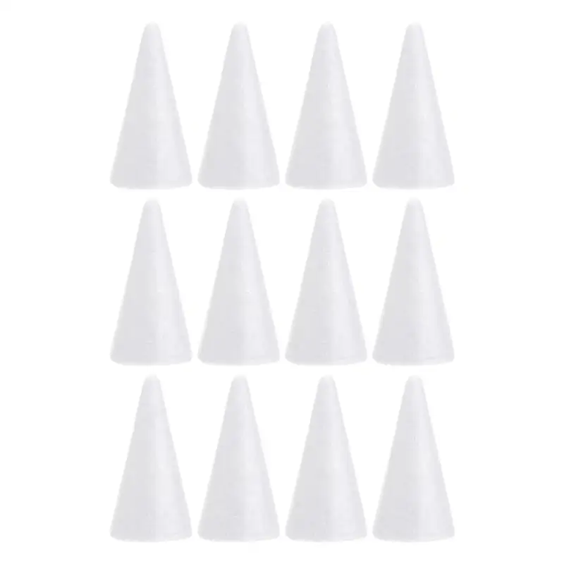 12pcs 10cm Christmas Polydragon Foam Cone White Solid DIY Cone Children Handmade Craft Cone Accessories For Home Craft Christmas
12pcs 10cm Christmas Polydragon Foam Cone White Solid DIY Cone Children Handmade Craft Cone Accessories For Home Craft Christmas