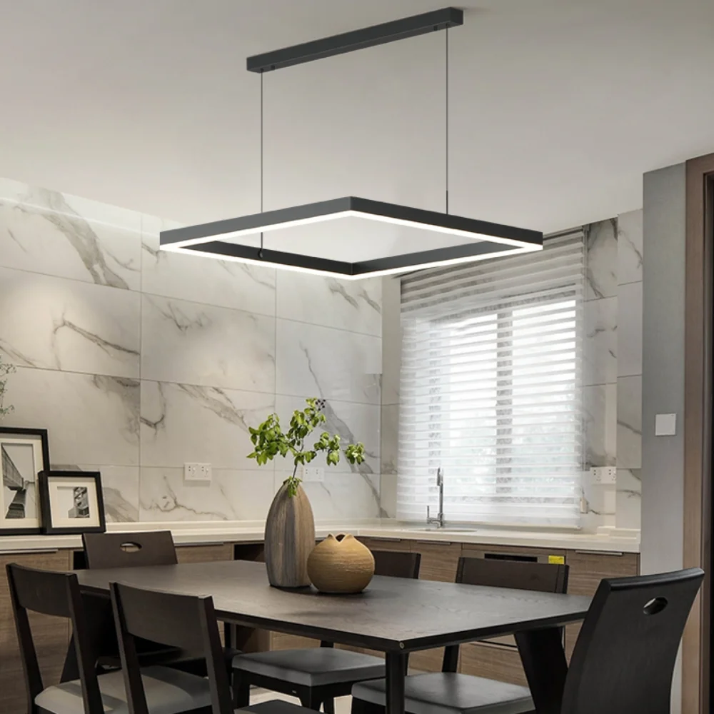 Dining Living Room Creative Square LED Chandelier Lighting Black Modern Simple Hanging Lamp For Bedroom Restaurant Lobby Home
Dining Living Room Creative Square LED Chandelier Lighting Black Modern Simple Hanging Lamp For Bedroom Restaurant Lobby Home