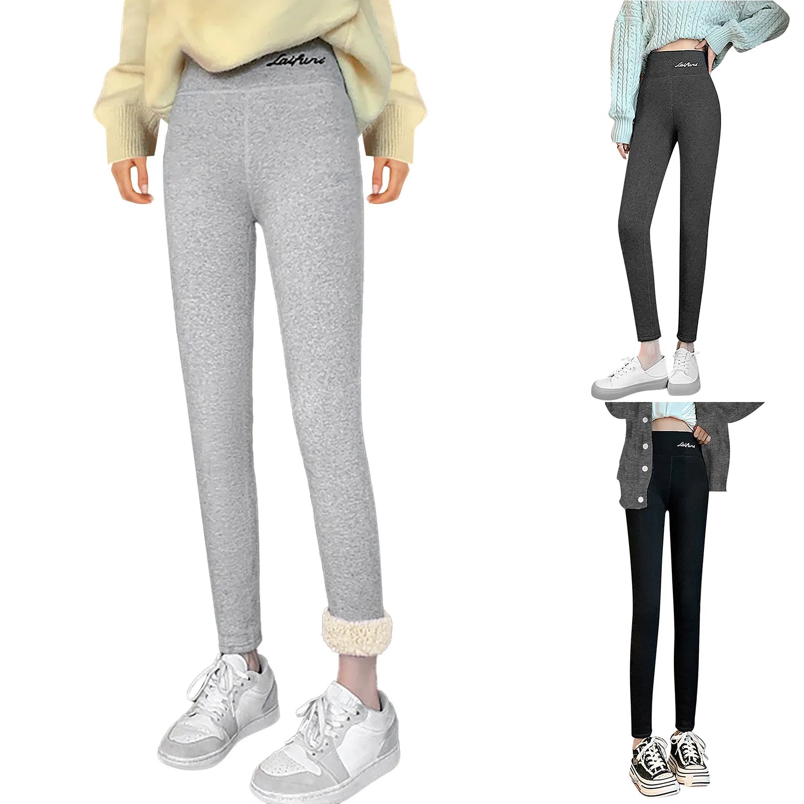 Autumn Winter Warm Fleece Lined Thick Trousers High Waist Winter Thick Opaque Leggings with Skirt for Women with Pockets
Autumn Winter Warm Fleece Lined Thick Trousers High Waist Winter Thick Opaque Leggings with Skirt for Women with Pockets