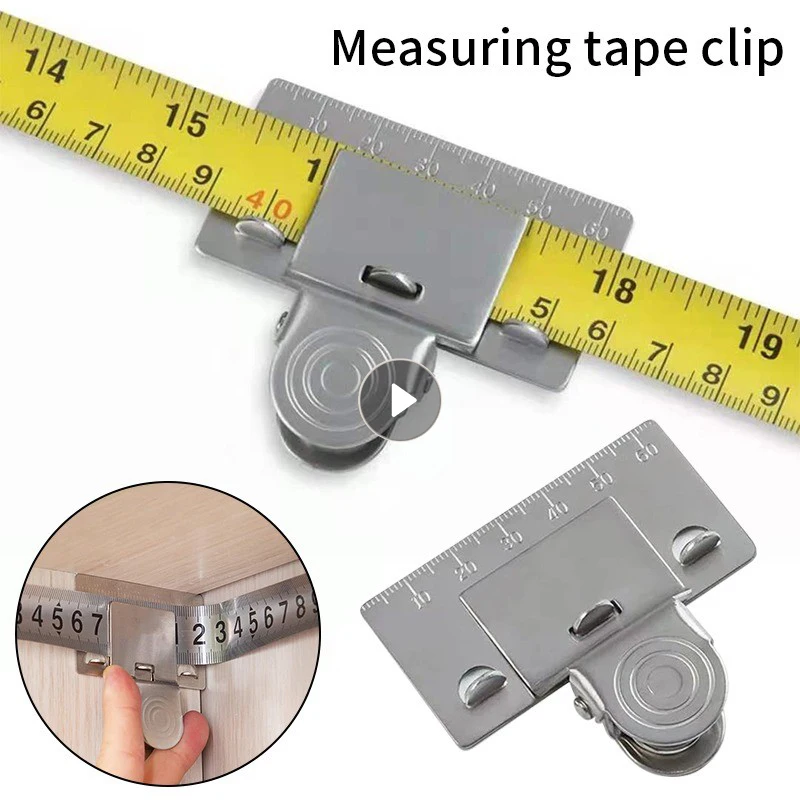 Measuring Tape Clip Stainless Steel Woodworking Convenient Measure Precise Locate Tool Decoration Accessories Measurement Tools 
Measuring Tape Clip Stainless Steel Woodworking Convenient Measure Precise Locate Tool Decoration Accessories Measurement Tools