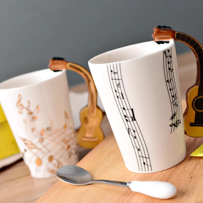 Novelty Music Note Cup Ceramic Guitar Coffee Mugs Personality Tea/Milk/Juice/Lemon Water Bottle Christmas Birthday Gift
Novelty Music Note Cup Ceramic Guitar Coffee Mugs Personality Tea/Milk/Juice/Lemon Water Bottle Christmas Birthday Gift