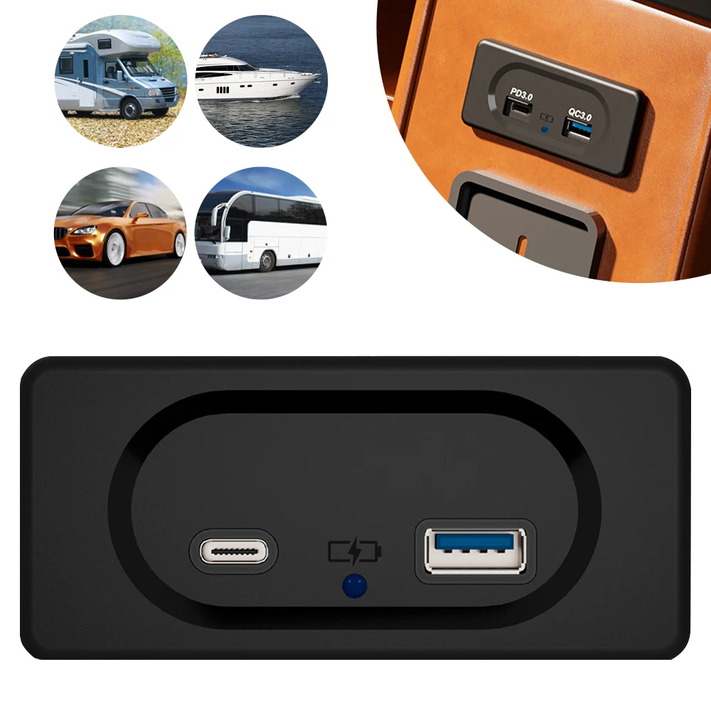 Car Charger DUAL USB Adapter Power Socket Charging Panel Mount Car Electronics QC3.0+PD3.0 Fast Charging Car Lighter
Car Charger DUAL USB Adapter Power Socket Charging Panel Mount Car Electronics QC3.0+PD3.0 Fast Charging Car Lighter