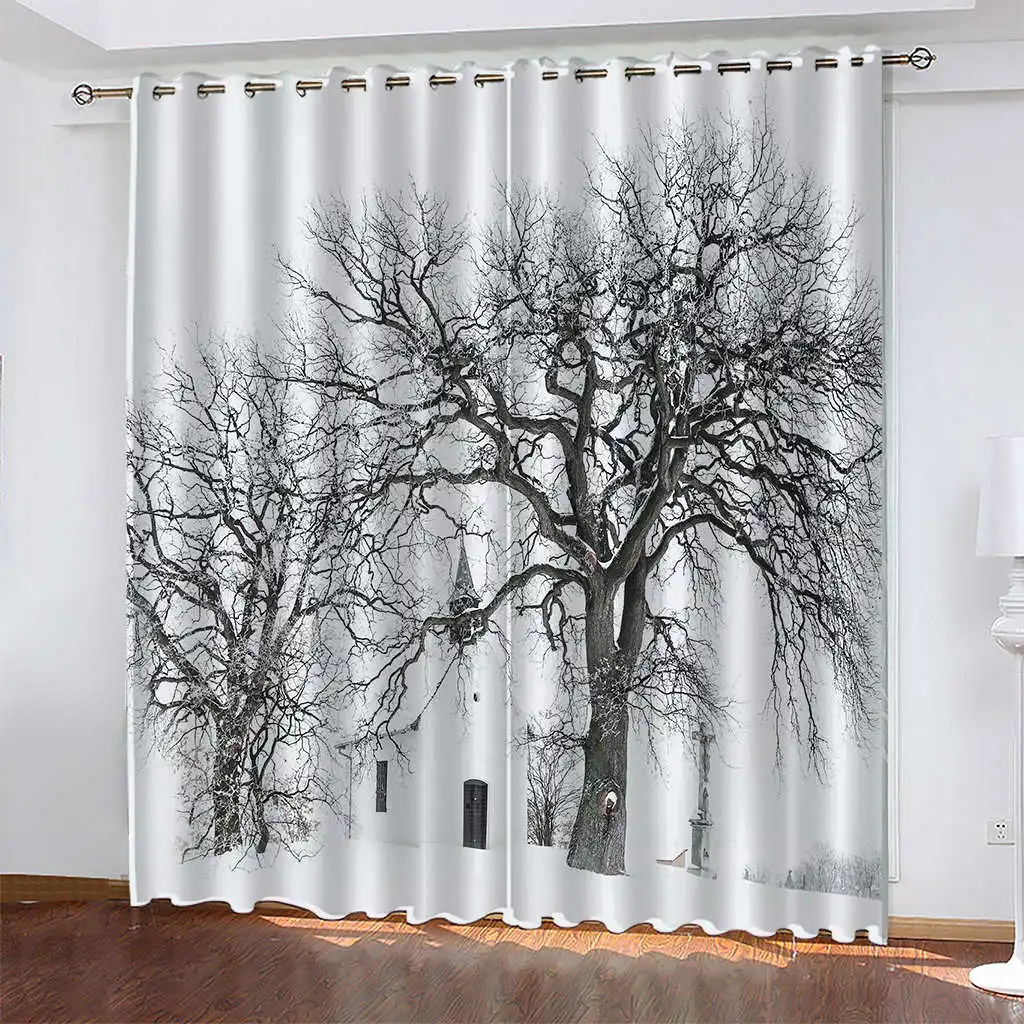 Snow Scene 3D Printing Pattern Bedroom Living Room Shade Curtain Bedroom with Hook Accessories Blackout Curtain 
Snow Scene 3D Printing Pattern Bedroom Living Room Shade Curtain Bedroom with Hook Accessories Blackout Curtain