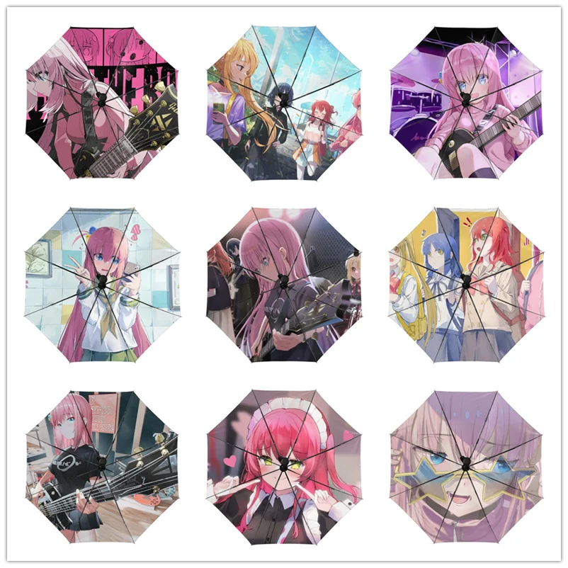 Bocchi The Rock Fully Automatic Three Folding Umbrella with Black Coating Anti-UV Sun Protection Umbrella Women Rain Parasol
Bocchi The Rock Fully Automatic Three Folding Umbrella with Black Coating Anti-UV Sun Protection Umbrella Women Rain Parasol