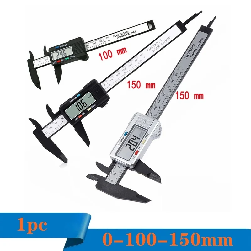 1pc 150mm 100mm Electronic Digital Caliper Carbon Fiber Dial Vernier Caliper Gauge Micrometer Measuring Tool Digital Ruler
1pc 150mm 100mm Electronic Digital Caliper Carbon Fiber Dial Vernier Caliper Gauge Micrometer Measuring Tool Digital Ruler