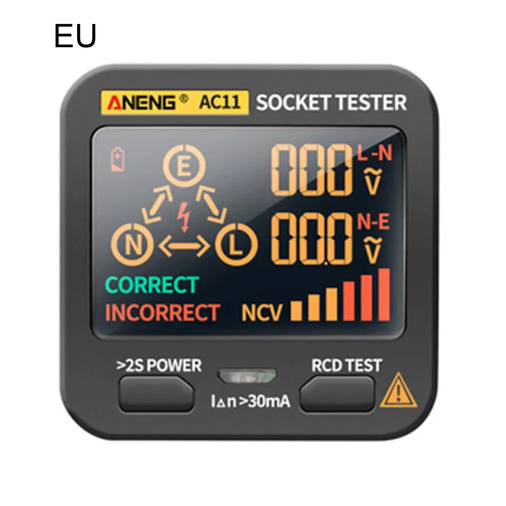 Multifunctional Socket Tester LCD Digital Display Outlet Rcd Gfci Test & Bside Voltage Detector EU Plug for Home
Multifunctional Socket Tester LCD Digital Display Outlet Rcd Gfci Test & Bside Voltage Detector EU Plug for Home