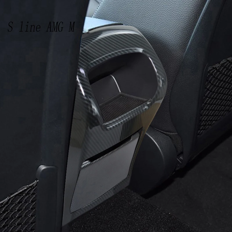 

Автомобильный Стайлинг для Mercedes Benz CLA Class C118 W118 2020 углеродное волокно задний подлокотник коробка Кондиционер Выход крышка Накладка рамка