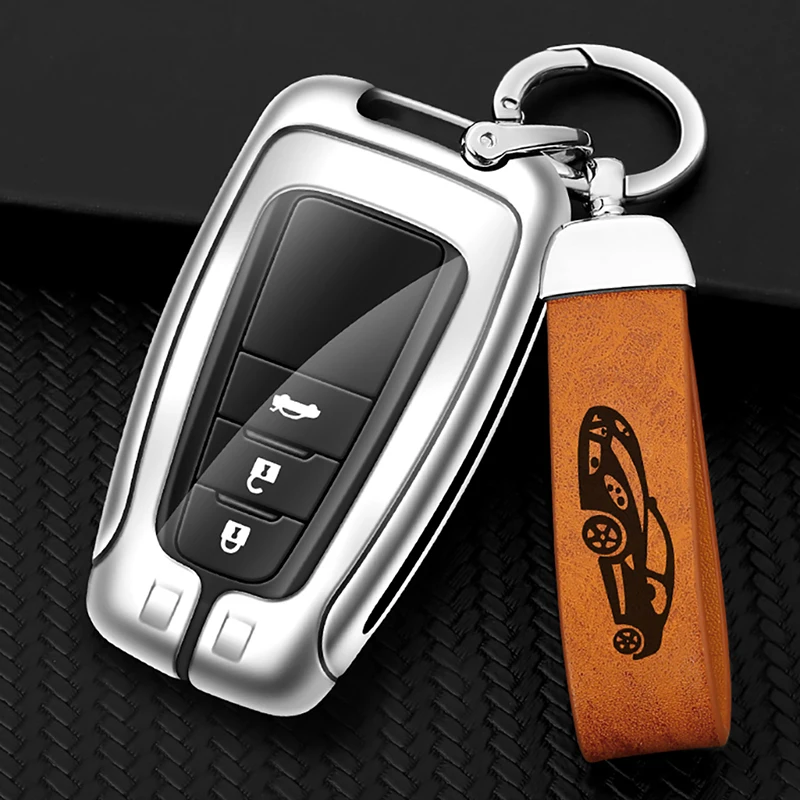Zinc Alloy Leather Car Key Case Cover for Toyota Corolla Camry RAV4 Highlander Avalon C-HR Allion Prado Crown Kluger Wildlander
Zinc Alloy Leather Car Key Case Cover for Toyota Corolla Camry RAV4 Highlander Avalon C-HR Allion Prado Crown Kluger Wildlander