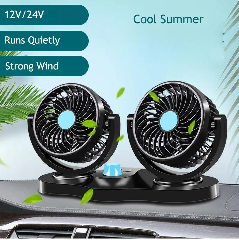 12V 24V 360 Degree All-Round Adjustable Car Auto Air Cooling Dual Head Fan Low Noise Car Auto Cooler Air Fan Car Fan Accessories
12V 24V 360 Degree All-Round Adjustable Car Auto Air Cooling Dual Head Fan Low Noise Car Auto Cooler Air Fan Car Fan Accessories