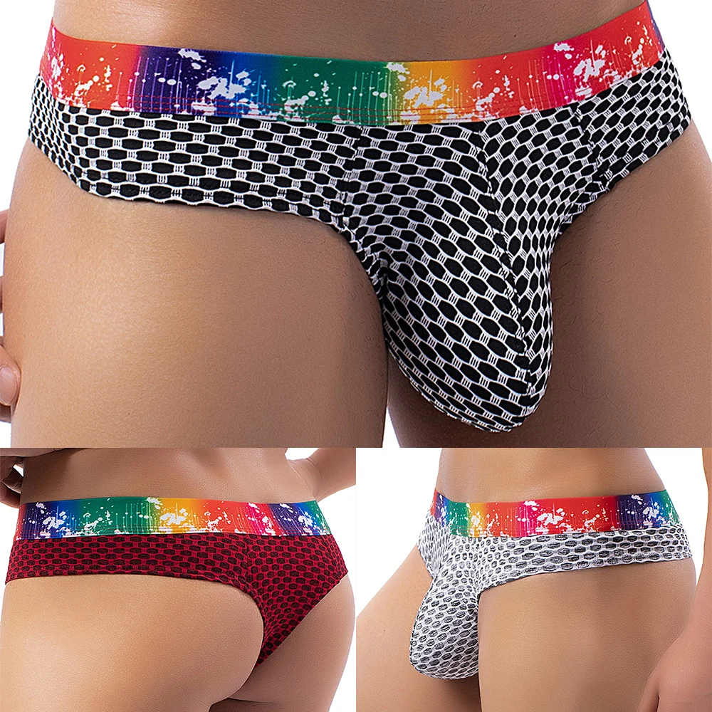 Mens Rainbow Color Convex Pouch Underpants Jockstrap Backless Smooth Briefs Underpants Gay Panties Thong Трусы Мужские
Mens Rainbow Color Convex Pouch Underpants Jockstrap Backless Smooth Briefs Underpants Gay Panties Thong Трусы Мужские